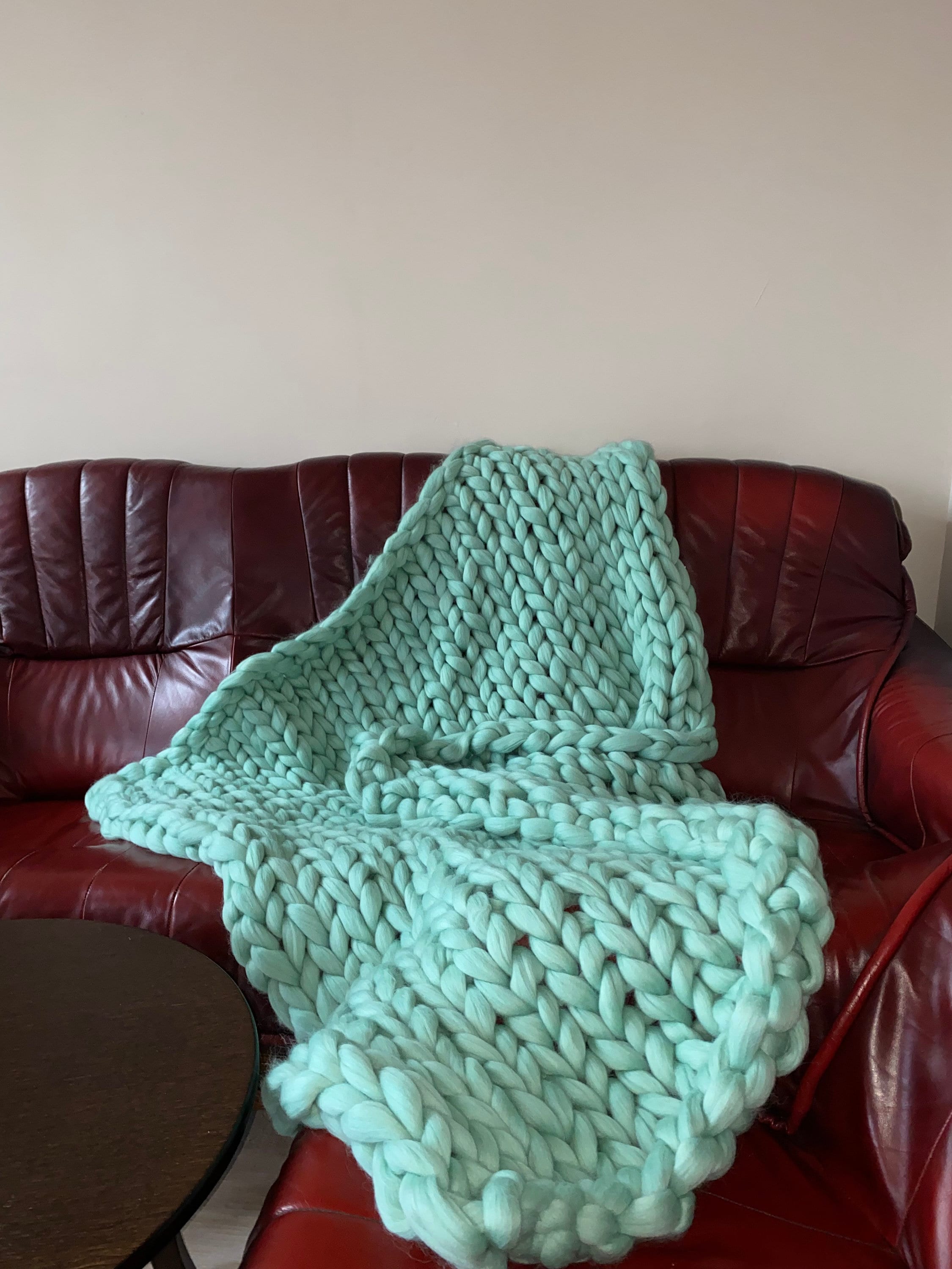SALE Merino Wool Chunky Knit Blanket Chunky Knit Merino Wool Etsy