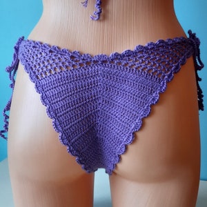 Crochet bikini set, Flowers Swimwear, Daisy swimsuit, Sexy swimwear two-piece, Boho swimwear, Crochet bathing suit with lining 2023 image 6