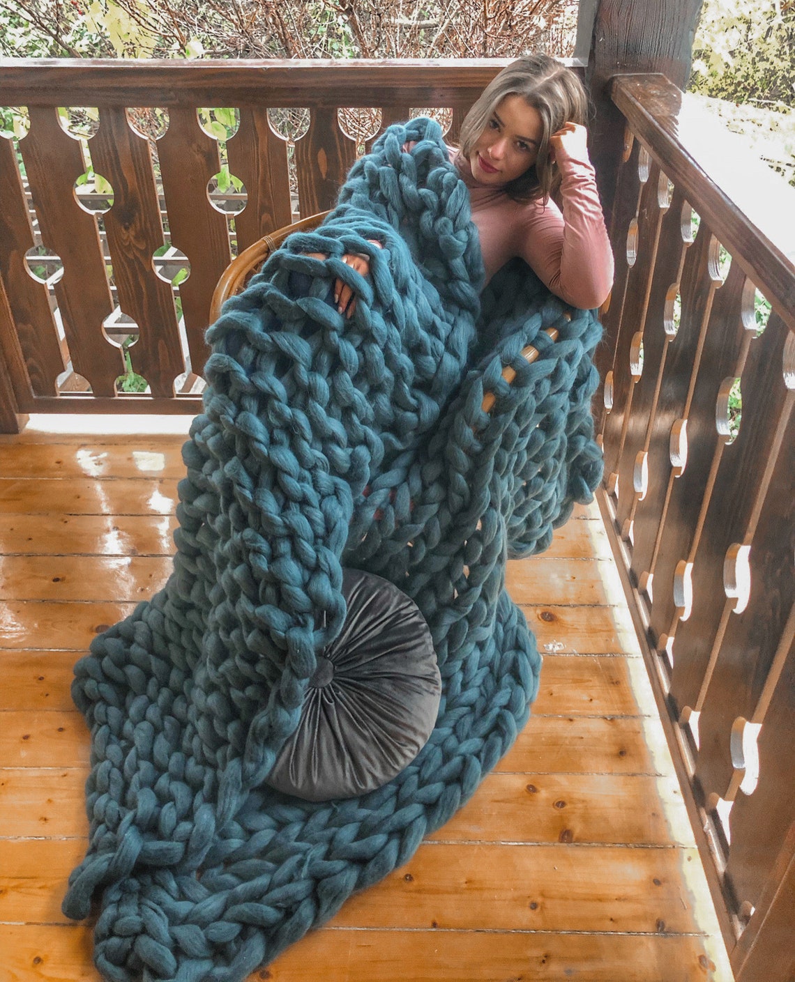 SALE Merino Wool Chunky Knit Blanket Chunky Knit Merino Wool Etsy