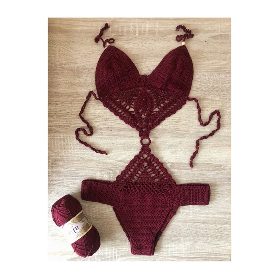 One Piece Swimsuit Handmade Crochet Bikini Knitted | Etsy