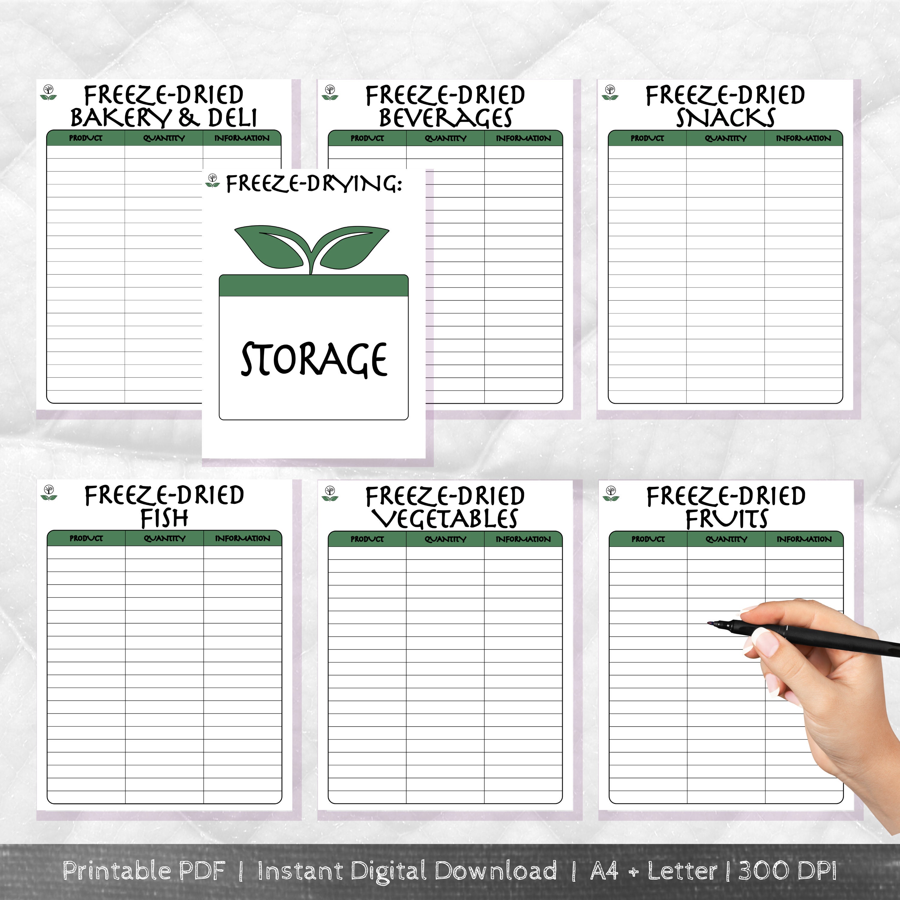 FREEZE DRYING LOG Book Pdf, 20 Pages,journal, Printable Planner,harvest ...