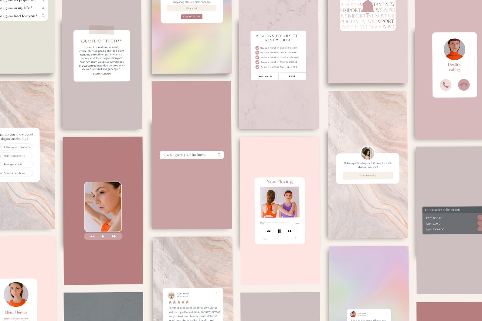 Instagram Notification Templates. Instagram Feed. Canva - Etsy