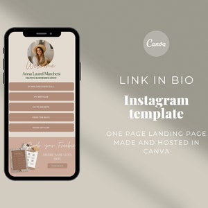 Instagram Link in bio template canva. Instagram landing page. Linktree template free alternative. Link in bio instagram. Link in bio page.