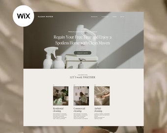 Wix Website Template – Cleaning Services, Bookings