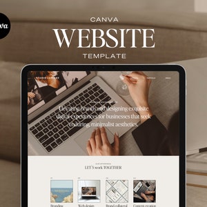 Canva Website Template for Social Media Agency, Social Media Manager Landing Page, Marketing Agency Portfolio Template, business website