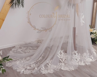 Bridal Detachable Overskirt, Removable Wedding Dress Overlay With Beaded Lace - Odyssey
