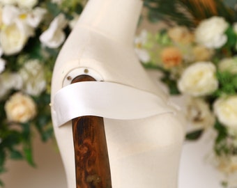 Detachable Wedding Dress Straps, Detachable Bridal Straps, Satin Off Shoulders, Removable Bridal Sleeves - Sandra