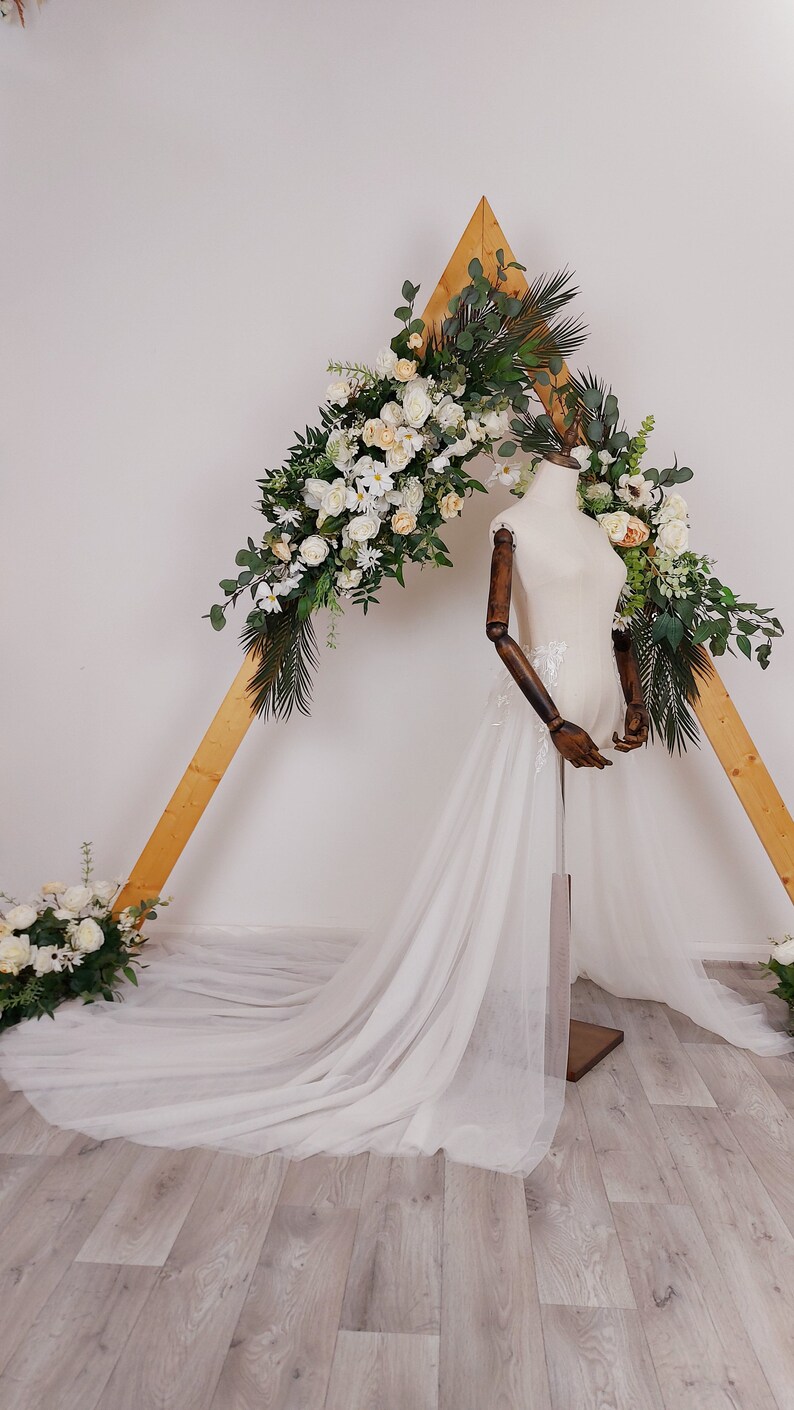 wedding gown with removable train