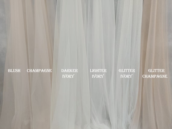 Shimmery Soft Tulle Fabric Color Chart