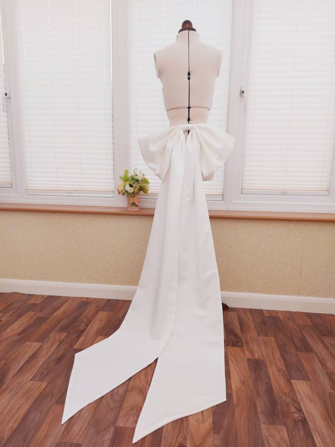 Giant Detachable Wedding Dress Bow With Train Satine Etsy