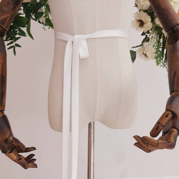 Blaire - Satin Gürtel, Braut Gürtel, Braut Satin Gürtel, Ivory Satin Gürtel, Hochzeitskleid Schärpen