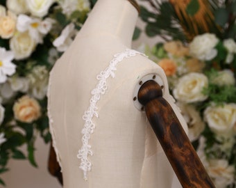 Lace Dress Straps, Bridal Straps, Thin lace straps, Sew on straps - Symphony