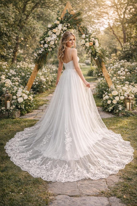 chinese dress ladies Andrea & Leo WL087 A-Line Wedding Gown 8 / Off-White