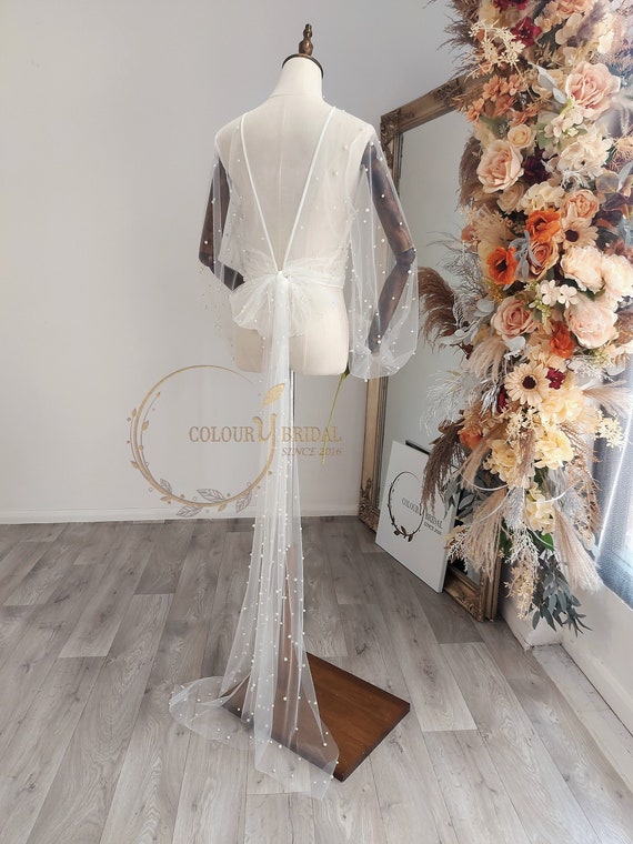 Destiny - Pearl Top, Pearl Bolero,tulle Top With Pearls