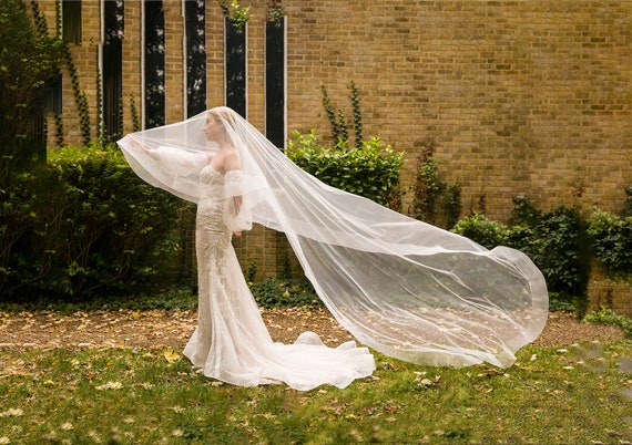 Horsehair Veil, Bridal Drop Veil, Bespoke Veil, Wedding Veil, off White Veil,  Ivory Veil, Champagne Veil, Cathedral Veil, 2 Tier Veil,p03 