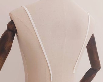 Spaghetti Satin Straps, Bridal Dress Straps, Thin Straps, Sew on Straps - Stevie