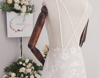 Spaghetti Thin Satin Straps, Bridal Dress Straps, Thin Straps, Sew on Straps - Susan