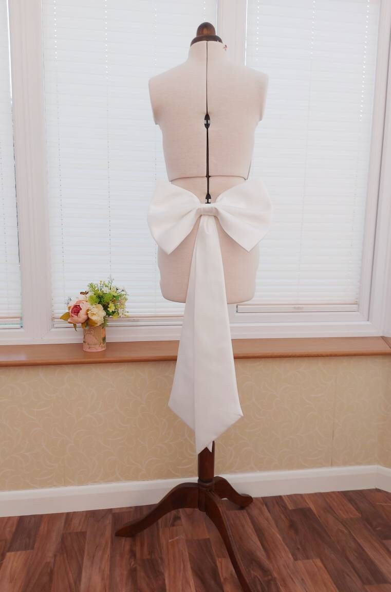 Detachable Wedding Dress Bow Satine Detachable Bridal Bow | Etsy