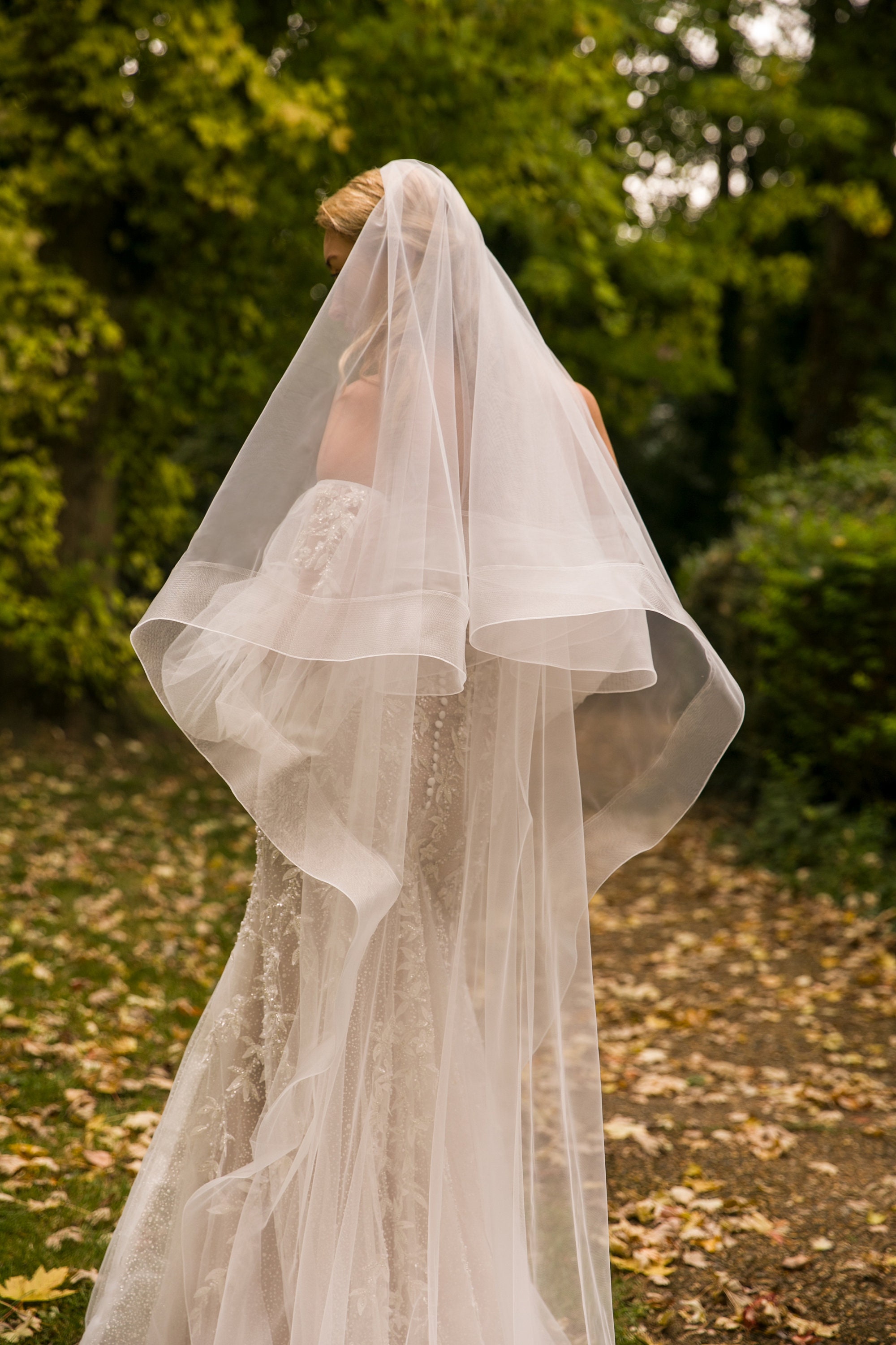 Horsehair Veil, Bridal Drop Veil, Bespoke Veil, Wedding Veil, off White Veil,  Ivory Veil, Champagne Veil, Cathedral Veil, 2 Tier Veil,p03 