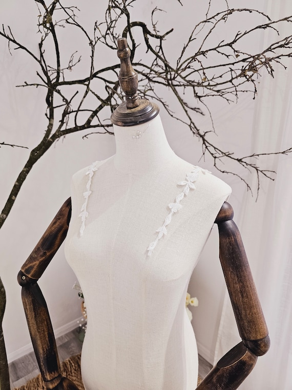 Lace Dress Straps, Bridal Straps, Thin Lace Straps, Sew on straps - Summer