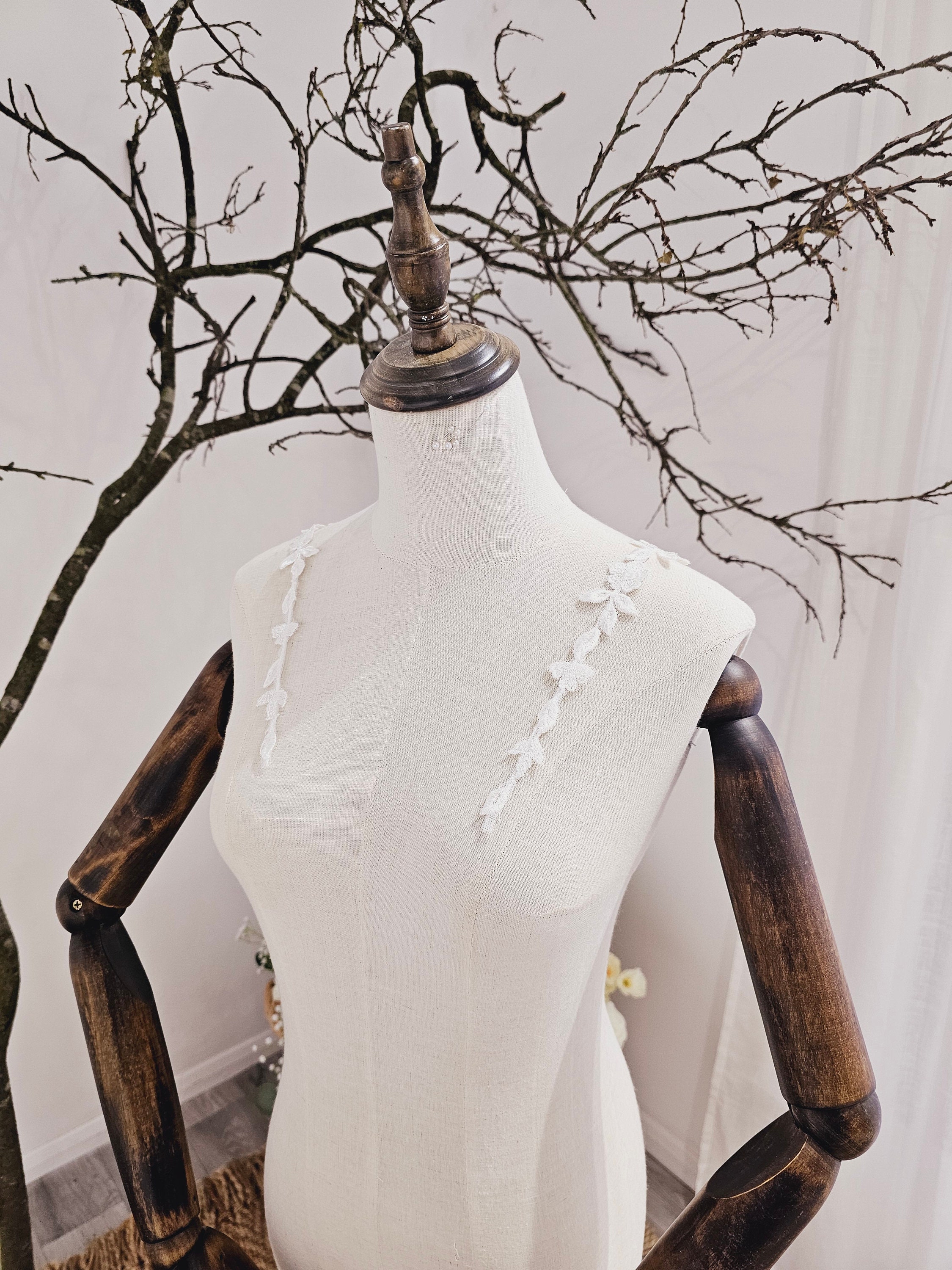 Lace Dress Straps, Bridal Straps, Thin Lace Straps, Sew On Straps - Summer Lace Dress Straps, Bridal Straps, Thin Lace Straps, Sew On Straps - Summer