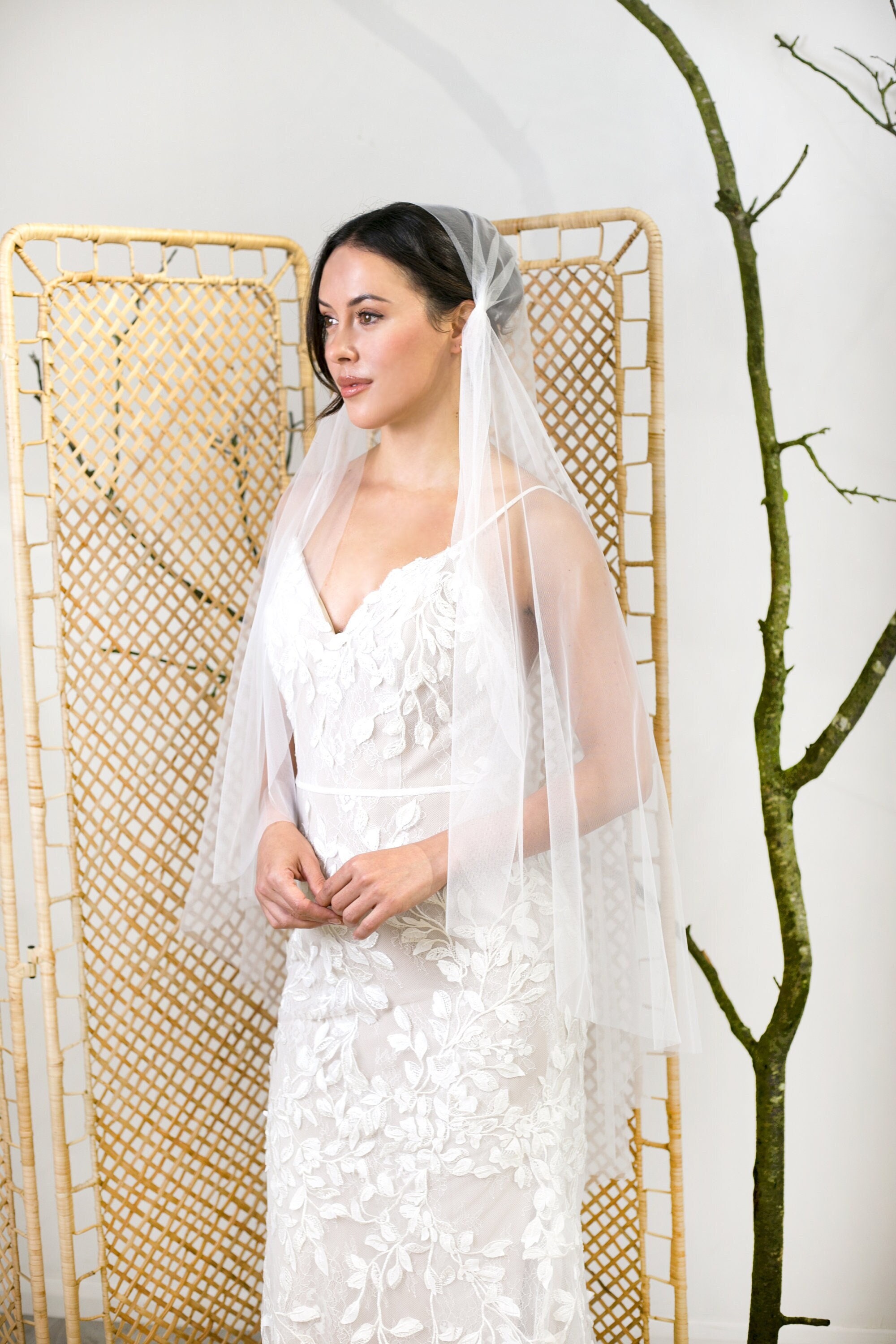 Esther - Juliet cap veil,Cap veil, 1920s/ 1930s Vintage veil,Bespoke Veil, Wedding Veil, Cathedral veil, boho,J02