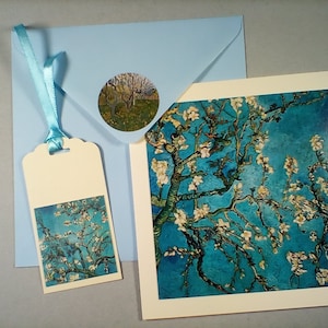 Van Gogh Almond Blossom blank card/tag