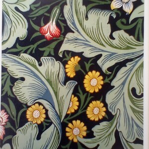 William Morris  post cards green hues