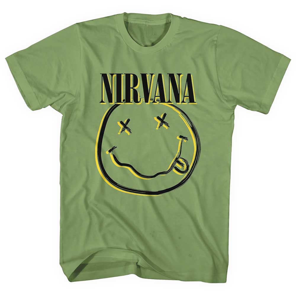  Nirvana T Shirt Bleach Tape Photo Band Logo Official Mens Grey  Size M : Clothing, Shoes & Jewelry