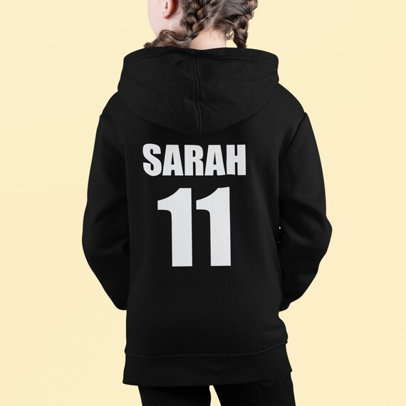 sweatshirt with name on back