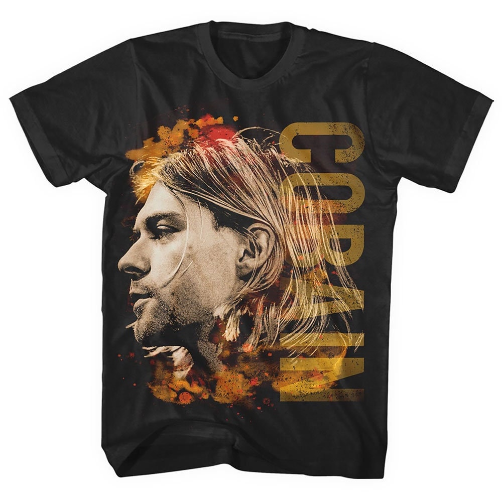 Kurt Cobain Coloured Side View Vintage T Shirt