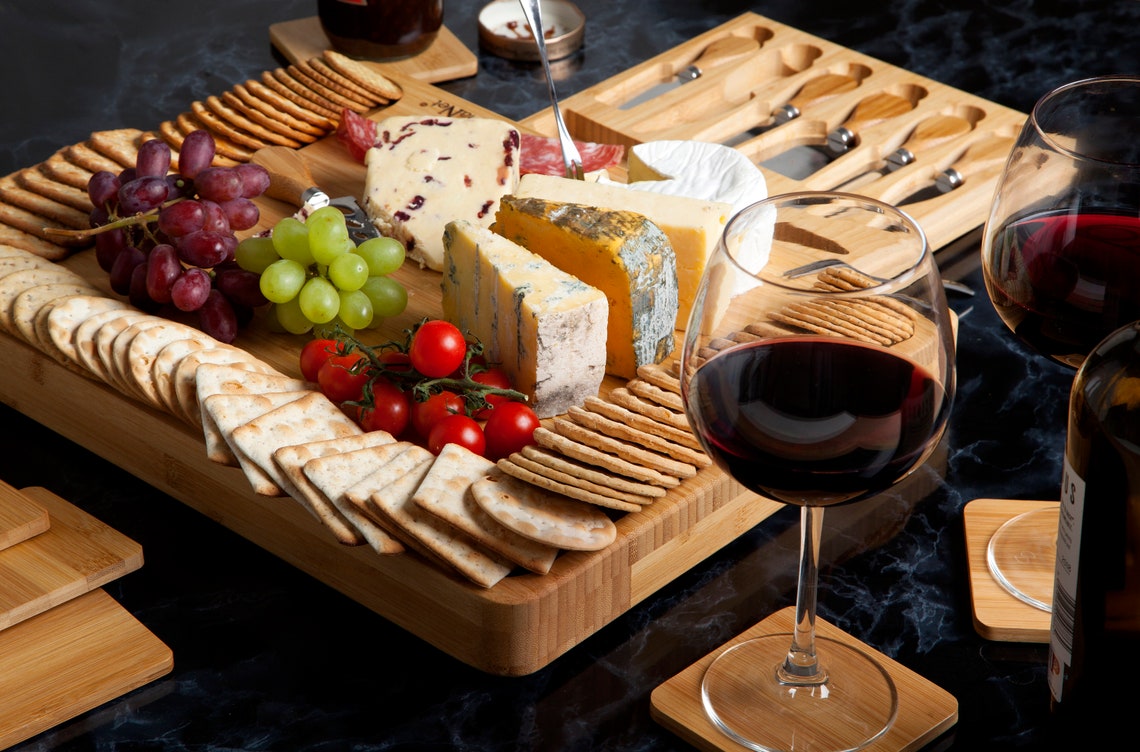 Extra Large Bamboo Cheese Board Wooden Charcuterie Boards Etsy