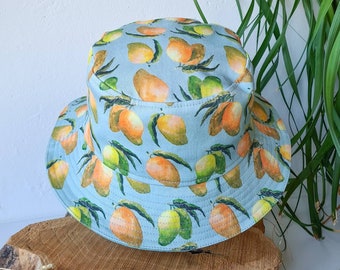 Handmade | Mango Bucket hat | Reversible hat | Sun hat | Summer hat | Beach hat | Fisherman's Hat | 100% Cotton | Slow Fashion