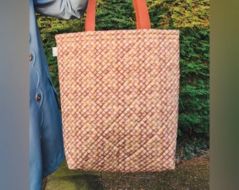 Handmade Quilted Tote Bag with keychain purse | Summer bag | Beach bag | Market bag | Shoulder bag | Grocery bag | Travel bag