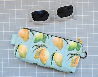 Handmade Sunglasses Mango quilted pouch | Eyeglasses case | Eyewear case storage | Pencil case | Pen pouch
