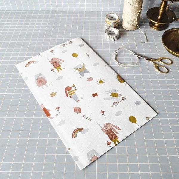 Paper gift envelope | Flat bag | Cute Baby Bunnies | Vintage Rustic Packaging | Paper Gift bag | Sustainable Paper