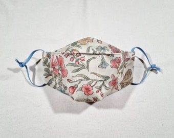 Handmade 3D floral Facemask | 2 Layers | Cotton Twill | Soft elastics