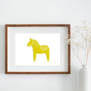 Dala Horse Art Print Digital File - Enneagram 7: The Enthusiast