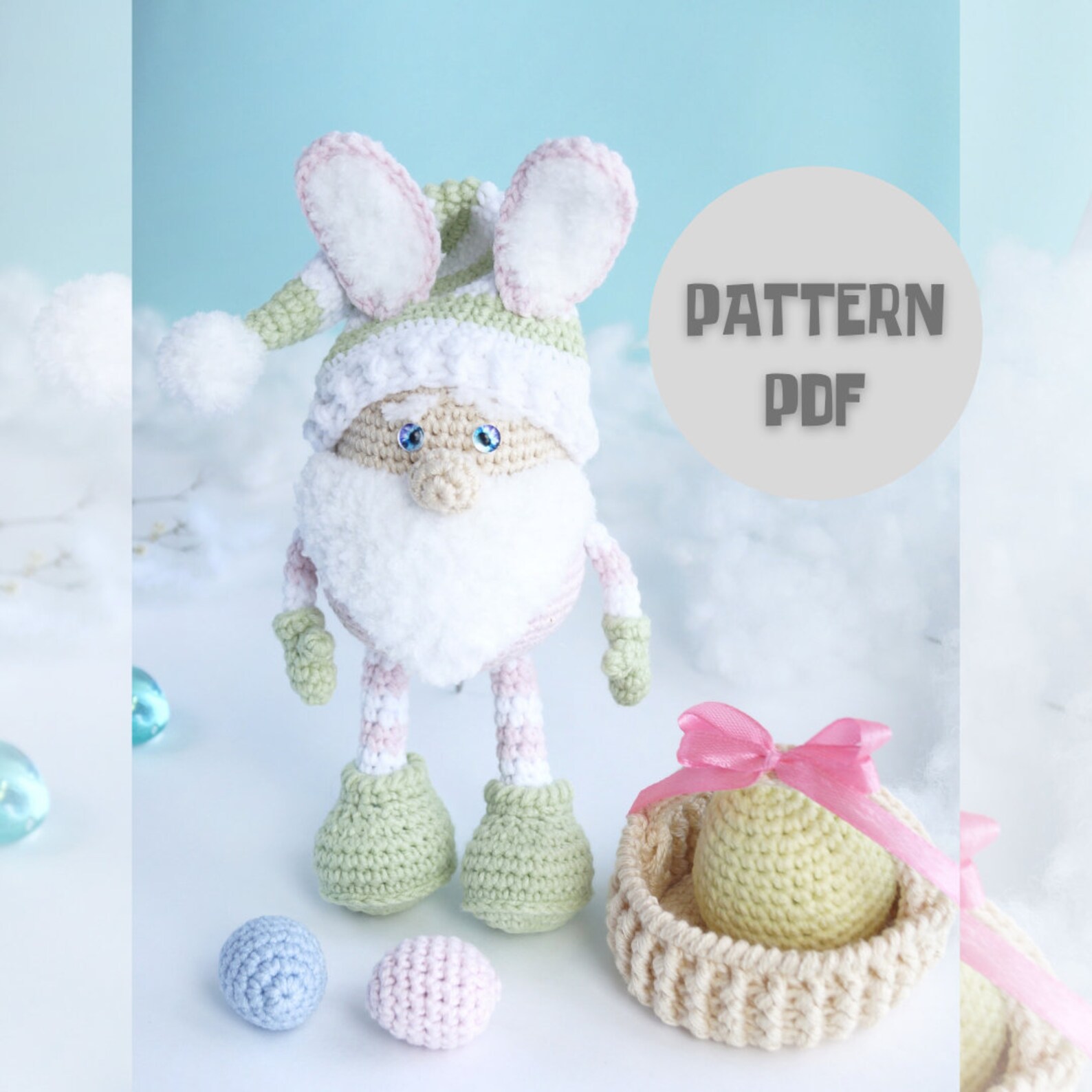 Easter Gnome Crochet Pattern Gnome Easter Pattern Etsy