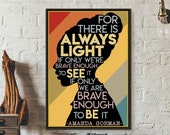 Amanda Gorman Poster, For There Is Always Light Art Print, Inauguration Poem 2021, Inspirational Wall Art, Feminist Poster, Best Gift Ever