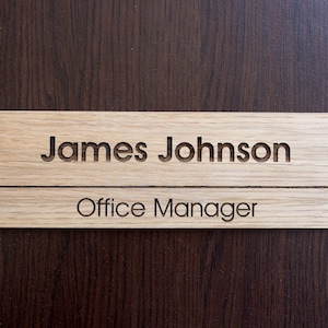 Büro Türschild - Büroschild mit Namen - Büro Namensschild