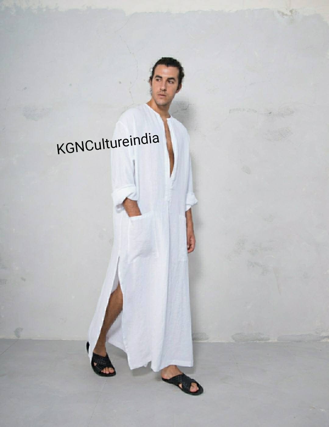 Indian men's kaftan 100 cotton Kaftan mens indian dijain Etsy