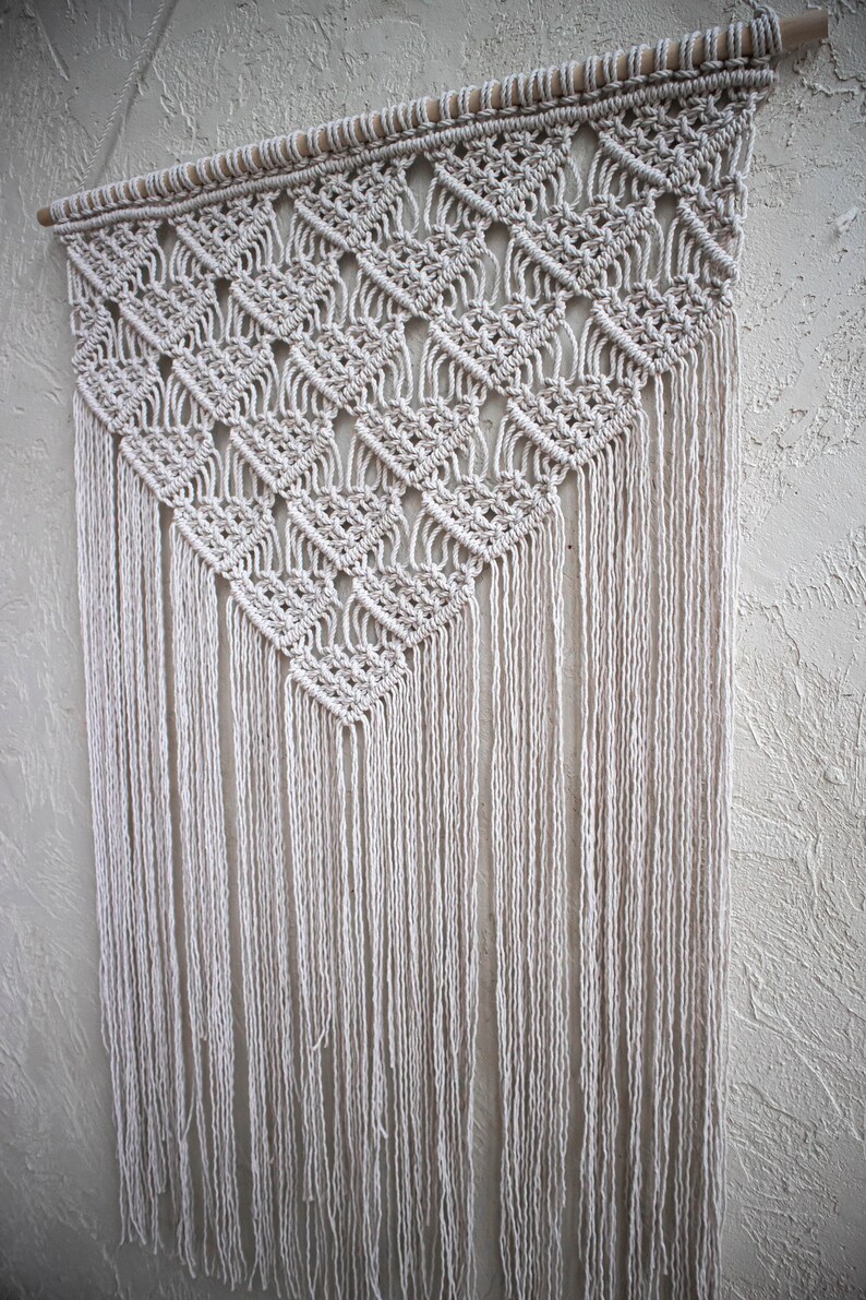 Modern Macrame Wall Hanging Pattern PDF Video Tutorial DIY Etsy