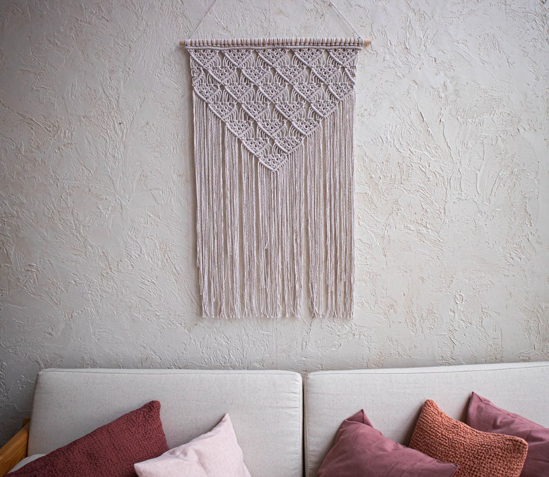 Modern Macrame Wall Hanging Pattern PDF Video Tutorial DIY Etsy