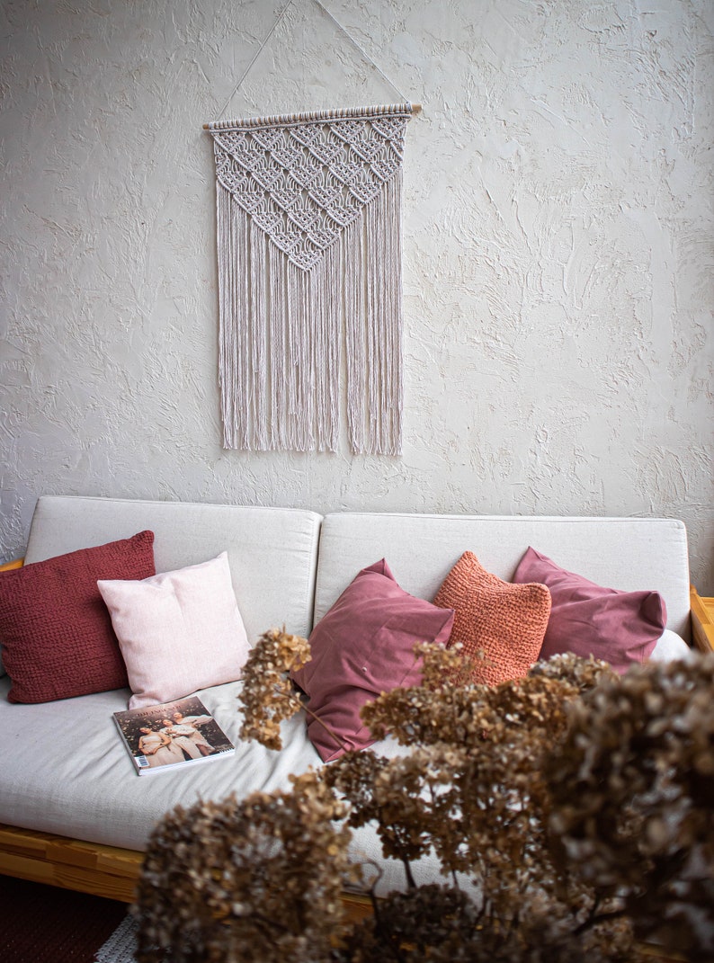 Modern Macrame Wall Hanging Pattern PDF Video Tutorial DIY Etsy