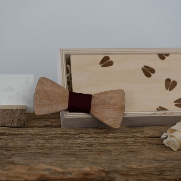 Holzfliege - Geschenk für Männer - Geschenk für Ihn-Fliegenset - Geschenkset - Vatertagsgeschenk - Bräutigam - Hochzeitsaccessoires - Bowtie