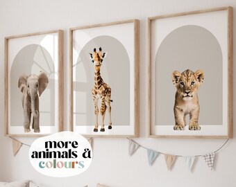 Wondever Safari Animal Window Clings – Double-Sided Static Stickers For Glass, 2 Sheets 30x90cm
