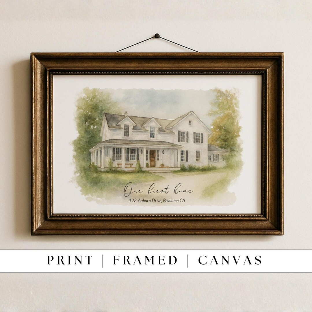 Personalized Watercolor House Portrait ∙ Custom Home Painting - Etsy