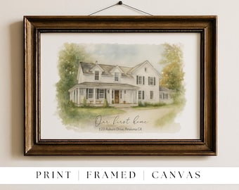 Personalized Watercolor House Portrait ∙ Custom Home Painting