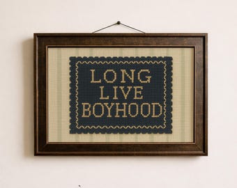 Long Live Boyhood Print ∙ Vintage Boy Room Art ∙ 1646